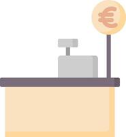 A cash register with a euro sign on it vector