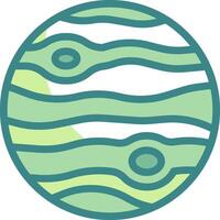 A green planet with waves in it vector