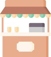 A food stand with a sign on it vector