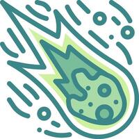 A green and white icon of a lightning bolt vector
