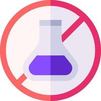 A flask with a no alcohol sign on it vector