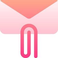 An envelope with a pink ribbon on it vector
