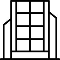 A black and white image of a building with windows vector