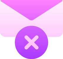 An email envelope with an x on it vector