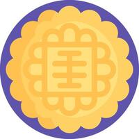 A chinese coin with a symbol on it vector