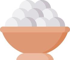 A bowl of rice in a white background vector