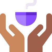 Hands holding a bowl of soup vector