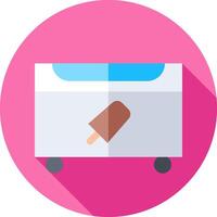 Ice cream machine flat icon vector
