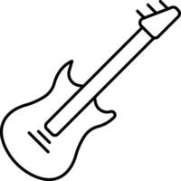 Guitar outline coloring pages vector