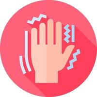 A hand with a wave pattern on it vector