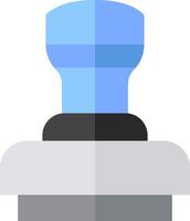 A blue and gray button on top of a white background vector