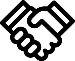 A black and white image of two hands shaking vector