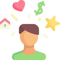 Man with money icons vector