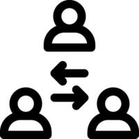 A group of people are connected to each other vector