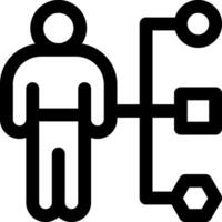 A person is standing in front of a network diagram vector