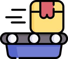 A box with a red lid and a pink lid vector