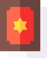 A red star with a yellow star on it vector
