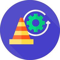 A traffic cone with gears and a traffic cone vector