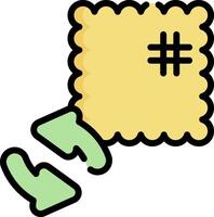 A yellow square with a green arrow pointing to it vector