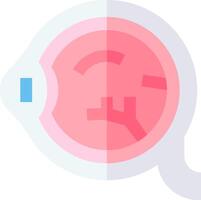 An eye with a red dot on it vector