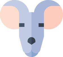 A mouse head with ears and a nose vector