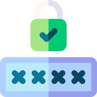An icon of a padlock with crossed out check marks vector