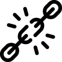 A link icon with a chain and a light vector