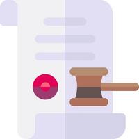 A judge's gavel and paper document vector