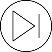 Play button icon in a circle vector