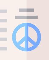 A peace symbol is shown on a white background vector