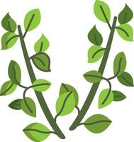 A branch with leaves on it vector