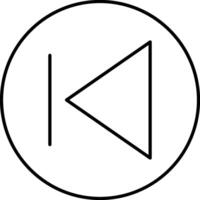 A black and white image of a play button vector
