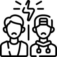 Two men with lightning bolt on their heads vector