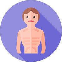 A man with a flat chest icon vector