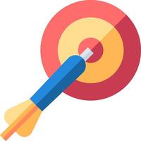 A dart and a target on a white background vector