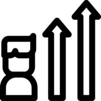A graph with a man and a woman in the middle vector