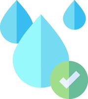 Water drop icon with tick mark vector