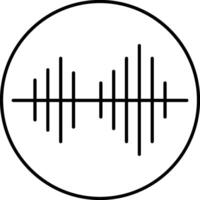 A black and white image of an audio wave vector