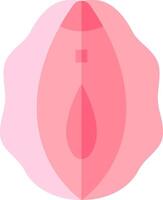 A pink breast with a drop of blood on it vector