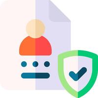 A person is holding a shield and a check mark vector