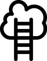A ladder going up to a cloud vector