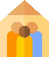 A family of people in a house vector