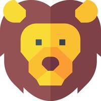 A lion head icon in a flat style vector