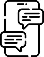 A black and white image of two speech bubbles vector