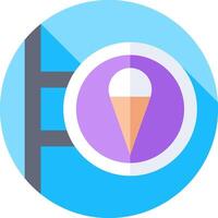 A flat icon with an ice cream cone vector