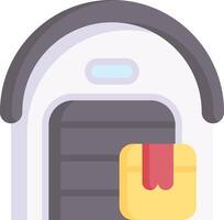 A mailbox with a red ribbon and a gift inside vector