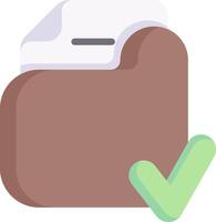 An icon of a folder with a tick vector