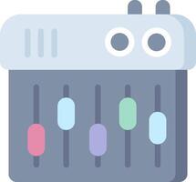 A sound mixer with colored buttons vector