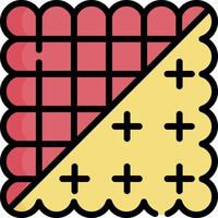 A square with a red and yellow square vector