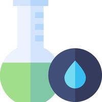 A flat icon of a test tube and a drop vector
